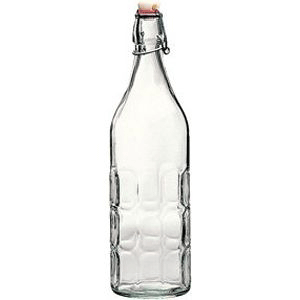 бутылка bormioli rocco для масла и уксуса «мореска»;стекло,металл;1,06л;d=85,h=315мм;прозр.,металлич., qg345930mef121990