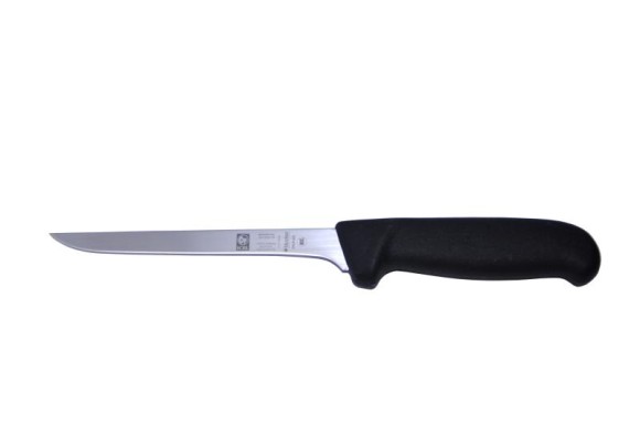 Нож обвалочный 150/280 мм. (узкое жесткое лезвие) черный SAFE Icel /1/6/