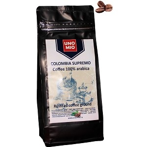 Кофе зерновой UNO MIO Colombia Supremo темная 1 кг, UNI - 000012