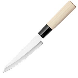 Нож кухонный «Киото» двусторонняя заточка;сталь нерж.,дерево;,L=235/120,B=25мм COM- 4072472