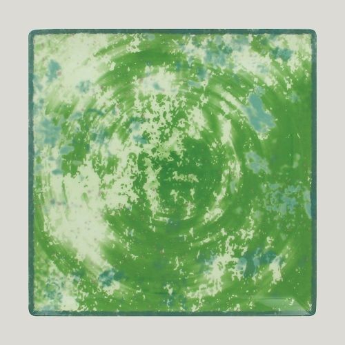 Тарелка RAK Porcelain Peppery квадратная 27*27 см, h 2,6 см, зеленый цвет, RIC - 81220620