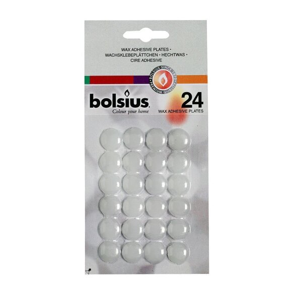 Восковые пластины Bolsius для крепления свечей к подсвечнику, 24 шт/уп, RIC - 81200782