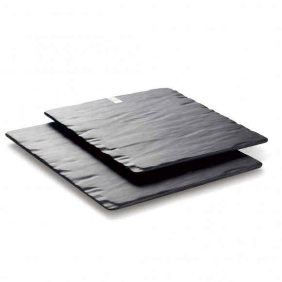 Блюдо 41*41*2 см квадратное Black пластик меламин , RIC - 81290061