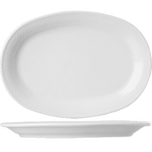 Блюдо «Портофино» овальное;фарфор;,H=30,L=405,B=290мм;белый COM- 3020905