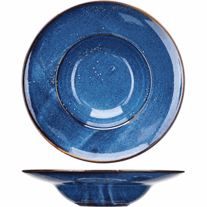 Тарелка для пасты «Ирис»;фарфор;400мл;D=280,H=55мм;голуб. COM- 3013391