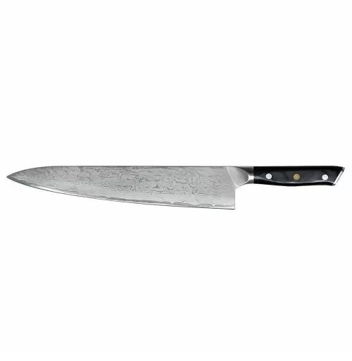 Нож поварской 24 см дамасская сталь Premium черная ручка , RIC - 99005059