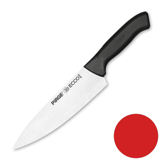 Нож поварской 19 см,красная ручка Pirge, RIC - 81240325