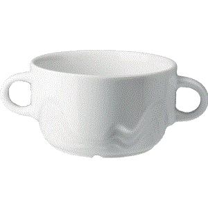 Чашка бульонная «Мелодия»;фарфор;300мл;,H=60,L=150,B=101мм;белый COM- 3120324