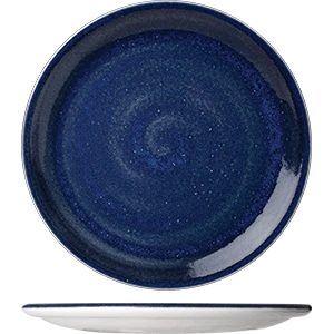 Тарелка «Везувиус Ляпис» мелкая;фарфор;D=23см;синий COM- 3010898