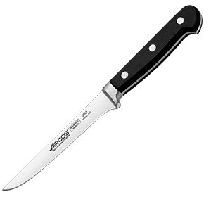Нож для обвалки мяса «Классика»;сталь нерж.,полиоксиметилен;,L=14см;черный,металлич. COM- 4072417