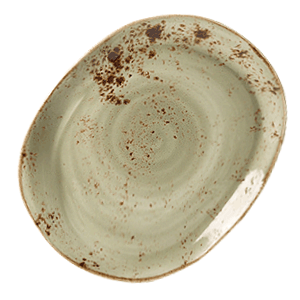 Тарелка «Крафт Грин» пирожковая;фарфор;,H=20,L=155мм;зелен. COM- 3010255