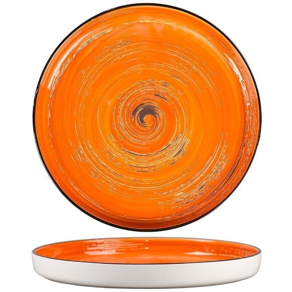 Тарелка с бортом d 28 см h3,1 см Texture Orange Circular  [3], RIC - 70001277