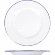 Тарелка мелкая эмалиров.;сталь;D=24,H=2см;белый,синий COM- 03012757