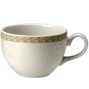 Чашка кофейная «Антуанетт»;фарфор;85мл;D=65,H=50,L=85мм;белый,олив. COM- 3130527