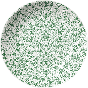 Салатник «Инк»;фарфор;1л;D=255,H=35мм;зелен.,белый COM- 3033029
