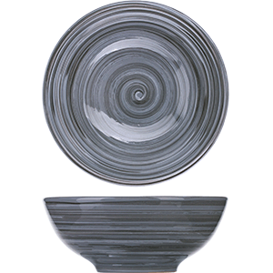 Салатник «Пинки»;керамика;300мл;D=135,H=55мм;серый COM- 3032360