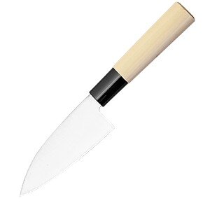 Нож кухонный «Киото» односторонняя заточк;сталь нерж.,дерево;,L=215/105,B=37мм COM- 4072471