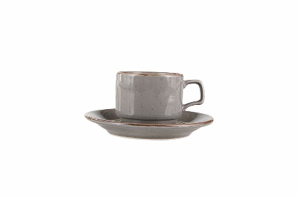 Чашка чайная 177 мл, стопируемая, цвет темно-серый