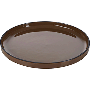 Тарелка «Карактэр» с высоким бортом;керамика;D=21,H=2см;коричнев. COM- 3013494