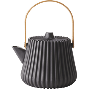 Чайник заварочный «Пекое» с ситом;керамика,металл;0,55л;D=12,5,H=12см;черный COM- 3151016