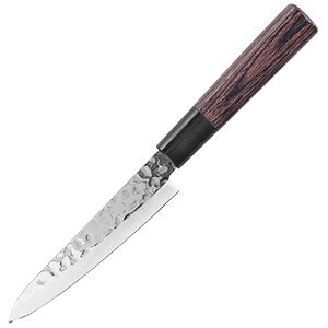Нож кухонный «Нара»;сталь нерж.,дерево;,L=240/120,B=23мм;металлич.,тем.дерево COM- 4072807