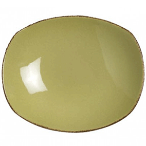 Тарелка глубокая «Террамеса Олива»;фарфор;,H=6,L=31,B=26см;олив. COM- 3011765