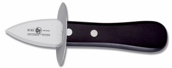 Нож для устриц и колки льда 50/155 мм. с ограничителем, ручка черная Icel /1/6/, MAG - 30198