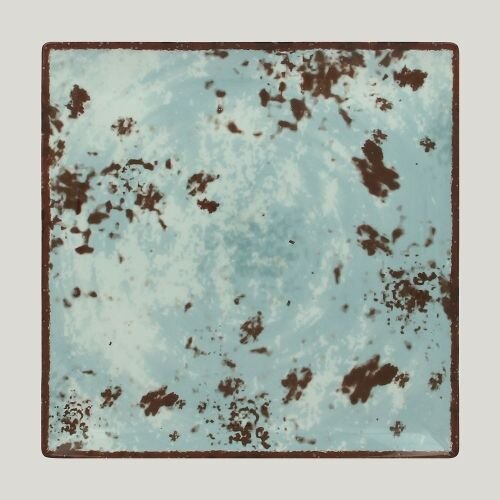 Тарелка RAK Porcelain Peppery квадратная плоская 27*27 см, голубой цвет, RIC - 81220226