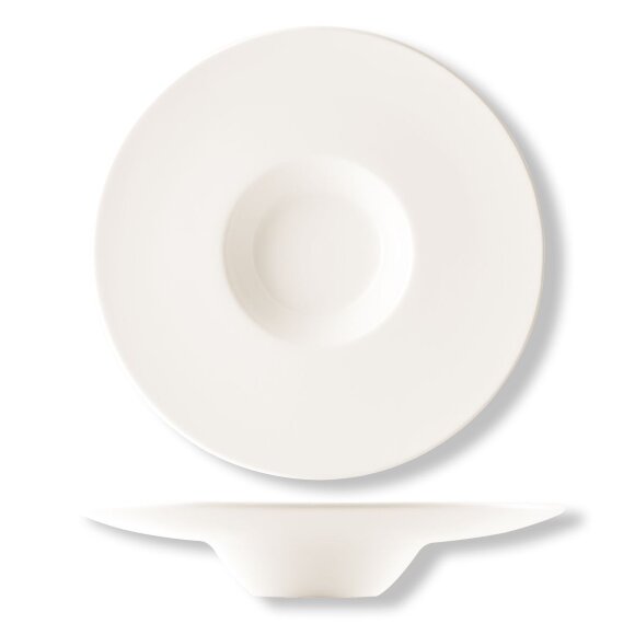 Тарелка глубокая 100 мл d 24 см для пасты белая фарфор  [6], RIC - 99000033