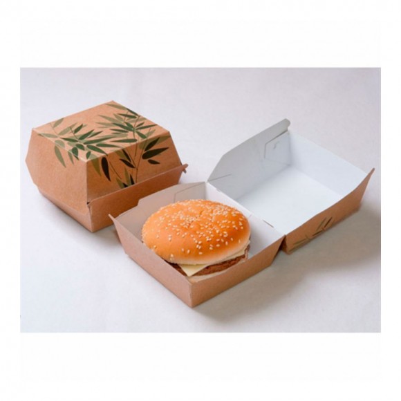 Коробка картонная Feel Green для бургера, 14*14*8 см, 50 шт/уп, Garcia de PouИспания, RIC - 81210174