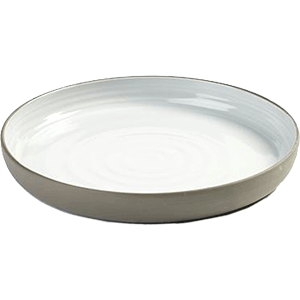 Тарелка «Даск»;керамика;D=205,H=25мм;белый,серый COM- 3010421