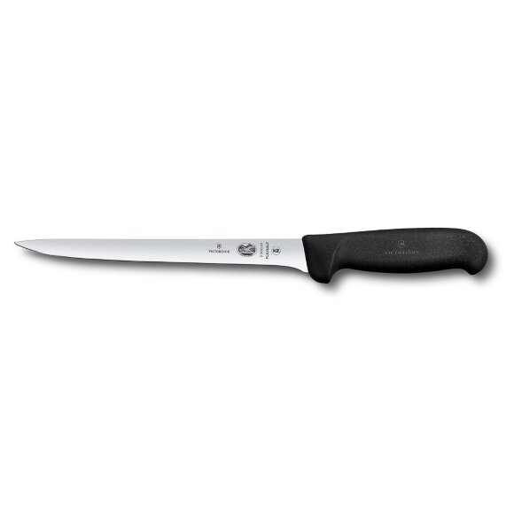 Нож филейный Victorinox Fibrox, гибкое лезвие, 20 см, ручка фиброкс, RIC - 70001019