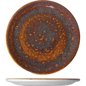 Тарелка «Везувиус Амбер» пирожковая;фарфор;D=152,H=12мм;амбер COM- 3010554