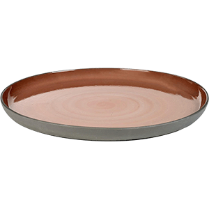 Блюдо «Даск»;керамика;D=317,H=25мм;серый,красный COM- 3021879