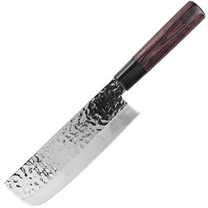 Нож кухонный «Нара»;сталь нерж.,дерево;,L=300/165,B=50мм;металлич.,тем.дерево COM- 4072803