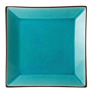 Тарелка «Сохо» квадратная;керамика;,L=25,B=25см;бирюз. COM- 3012347