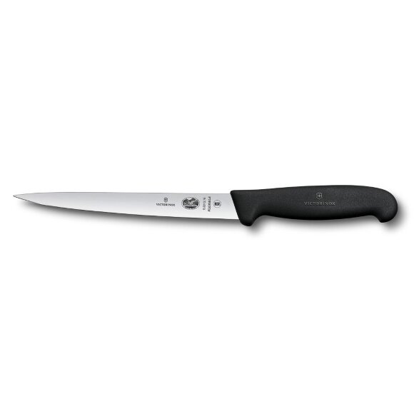 Нож филейный Victorinox Fibrox, супер-гибкое лезвие, 18 см, ручка фиброкс, RIC - 70001020
