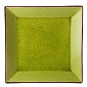 Тарелка «Сохо» квадратная;керамика;,L=25,B=25см;зелен. COM- 3012348