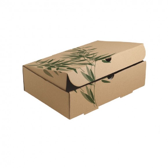 Коробка Feel Green для еды на вынос, 26*18*7 см, гофр.картон, Garcia de PouИспания, RIC - 81210722