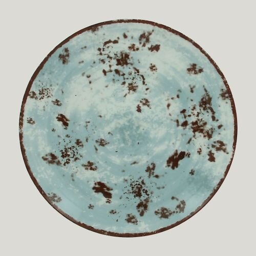 Тарелка RAK Porcelain Peppery круглая плоская 15 см, голубой цвет, RIC - 81220287