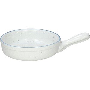 Сковорода порционная «Органика»;фарфор;D=18см;белый,синий COM- 04021344