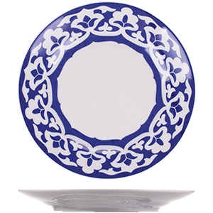 Тарелка «Идиллия-Восток» мелкая;фарфор;D=17см;белый,синий COM- 3010669