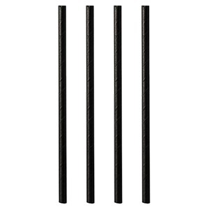 Трубочки без сгиба[100шт];бумага;D=8,L=210мм;черный COM- 06030199