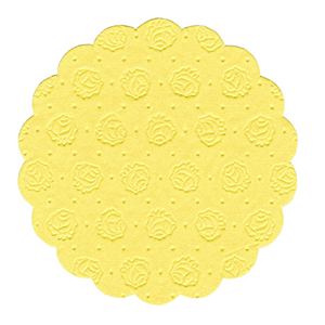 Настольные подкладки 9-слойная[20шт];бум. салфет.;D=9см;желт. COM- 3200701