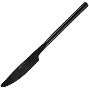 Нож столовый «Саппоро бэйсик»;сталь нерж.;,L=85/220,B=18мм;черный,матовый COM- 3112789