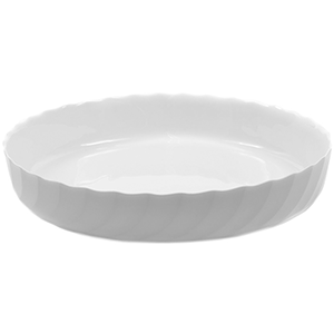 Блюдо для пирога жаропрочное;стекло;D=26см;белый COM- 3023120