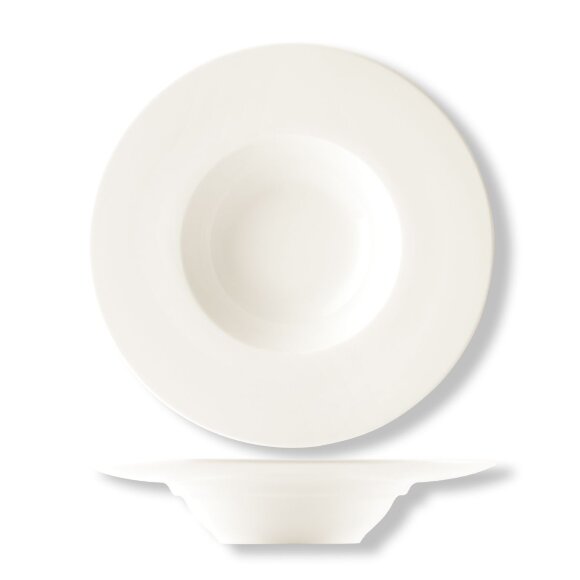 Тарелка глубокая 150 мл d 20 см для пасты, для супа белая фарфор  [6], RIC - 99000029
