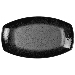 Тарелка «Нанокрем Блэк»;фарфор;,H=22,L=160,B=96мм;черный COM- 3014507