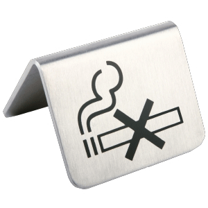Табличка «Не курить»[2шт];металл;200мл;,H=35,L=50,B=50мм;металлич. COM- 2130185