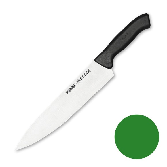 Нож поварской 25 см,зеленая ручка Pirge, RIC - 81240344